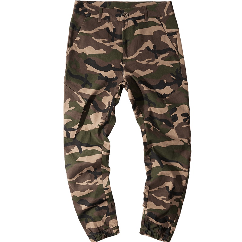 黑鲸军旅风迷彩休闲裤秋季男装潮流工装裤裤子男CKCAJ38153A