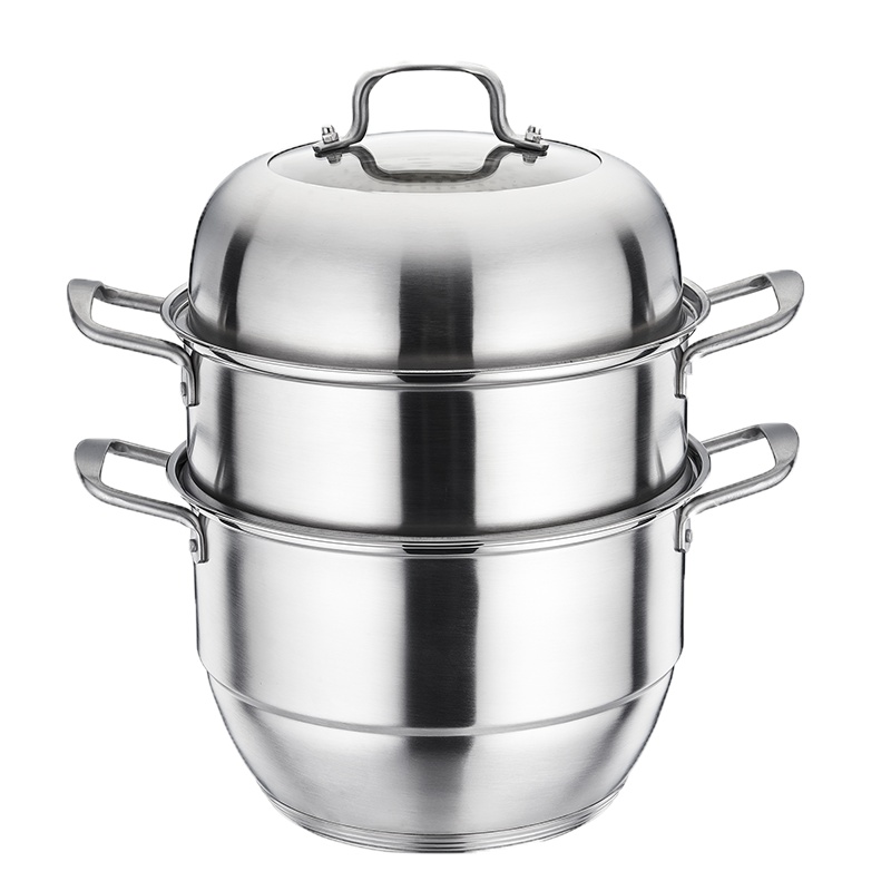 巴尔德 BZ-030B 鲜美味三层蒸汽锅 优质不锈钢 30cm 蒸煮焖炖一锅多用 单个价