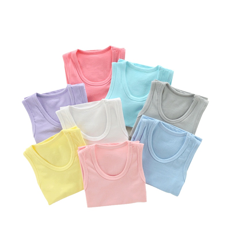 男童背心夏季跨栏儿童背心薄款小孩汗衫宝宝打底女童吊带背心简约创意儿童家居圆领背心