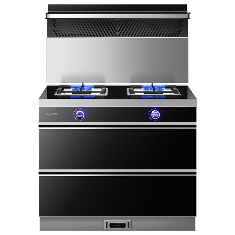 长虹(CHANGHONG) JJZT-X5(S)集成灶厨房一体式灶环保灶自动清洗油烟机侧吸式大吸力烟灶消套装天然气