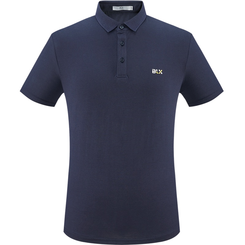 HLA海澜之家简约织带款短袖POLO2019夏季半开襟套头POLO男 HNTPD2R044A