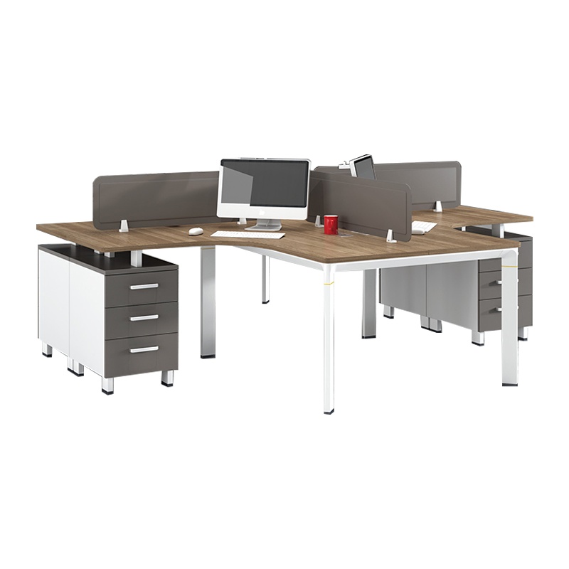 钜晟 办公桌钢架职员桌1.4米四人位对座电脑桌JS-GZ1404