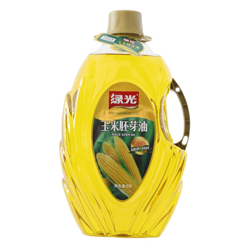 绿光玉米胚芽油5升食用油 植物油 玉米油 非转基因 物理压榨 低脂肪 低热量 无添加 健康营养