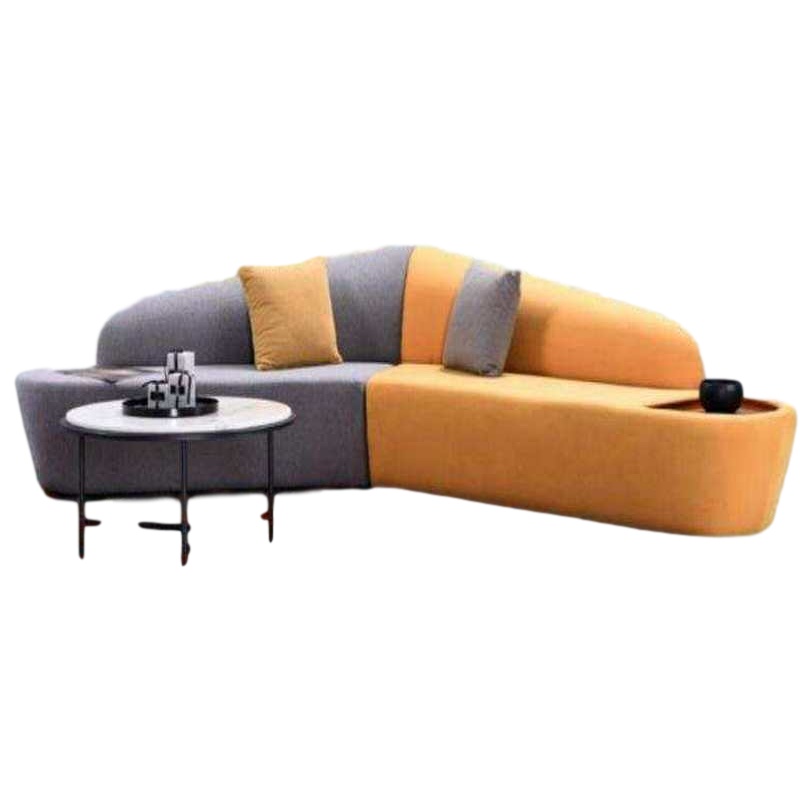 逐鹿中原布艺沙发创意沙发XB-661拼接弧形沙发简约时尚款