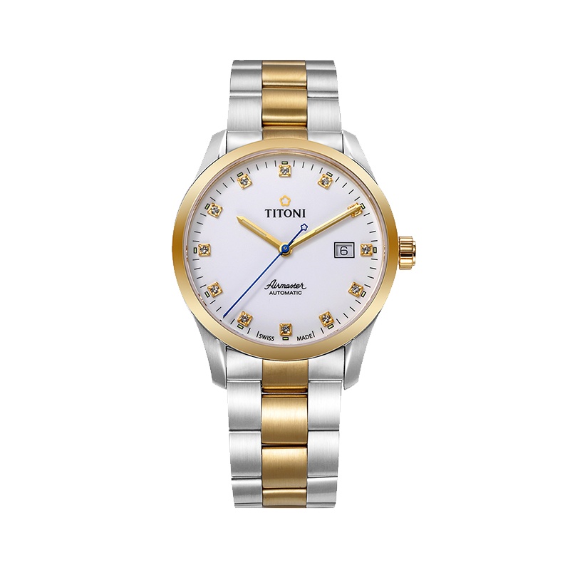 TITONI梅花空霸系列男士机械表83743SY-582