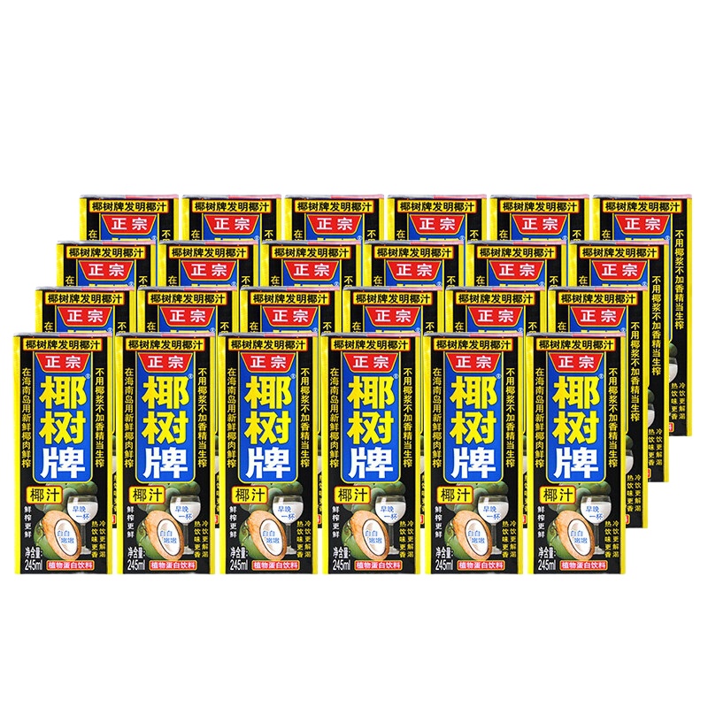 椰树椰汁正宗椰树牌椰子汁饮料245ML*24盒/箱