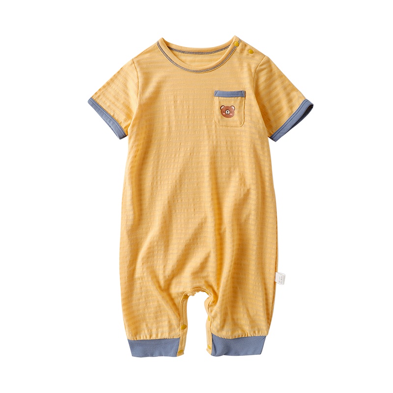 精典泰迪儿童连体睡衣宝宝短袖家居服连体衣