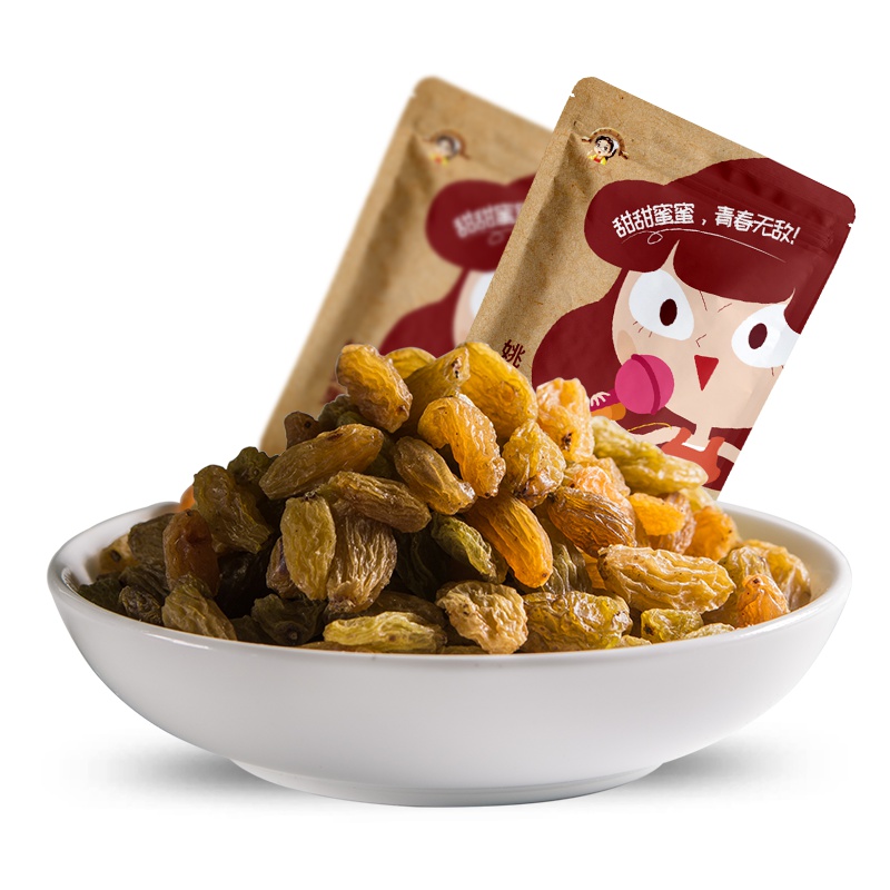 姚太太 蜜饯果干 绿葡萄干227g(休闲零食)