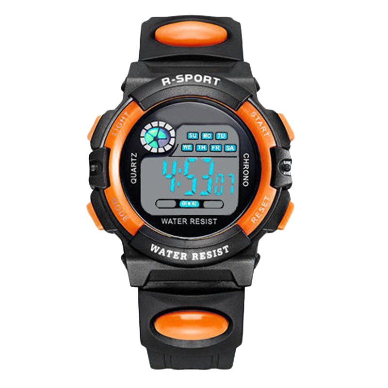 贝柚七彩夜光生活防水儿童电子表