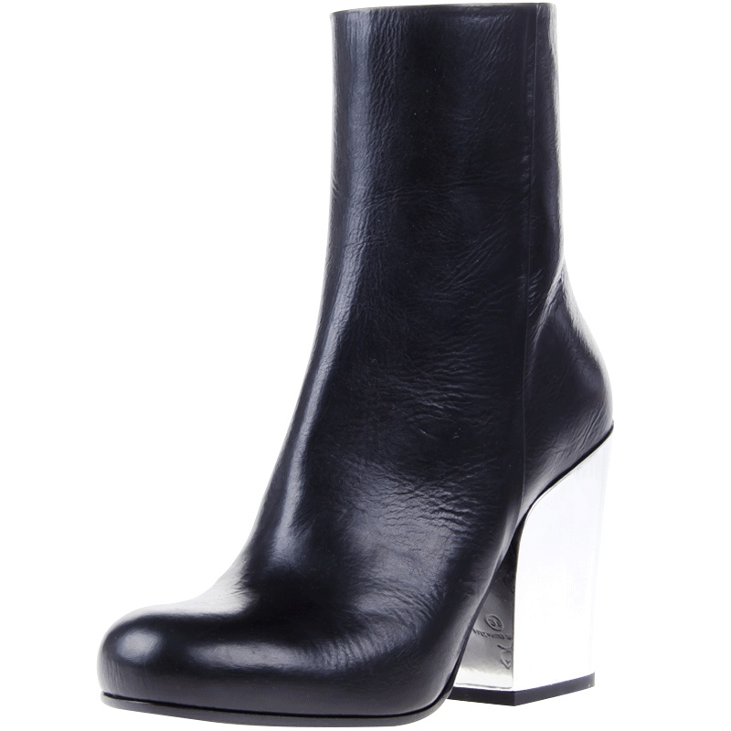 MCQ麦寇/麦昆副线/欧美潮牌女士高跟皮鞋专柜同款圆头粗