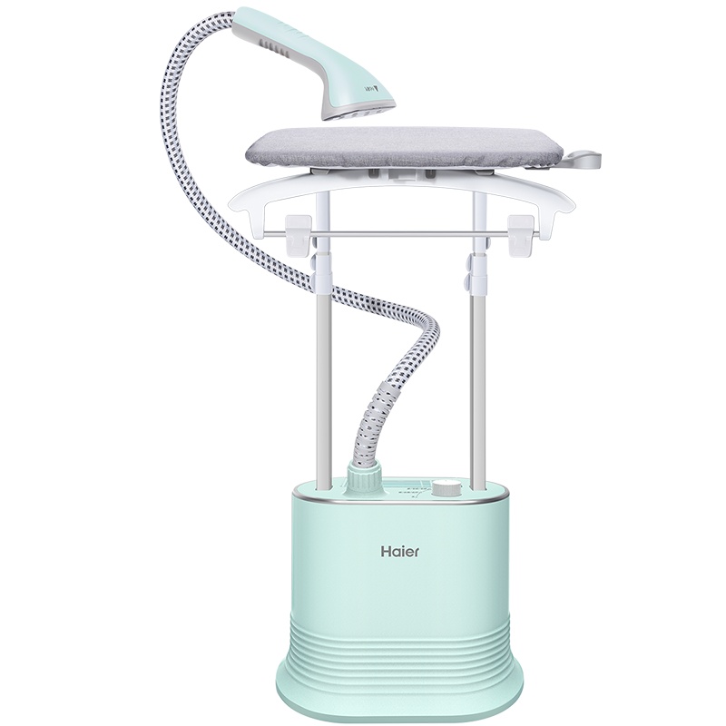 海尔双杆挂烫机家用挂立式熨烫机蒸汽小型手持熨斗衣服商用服装店HY-GS2002A 薄荷绿