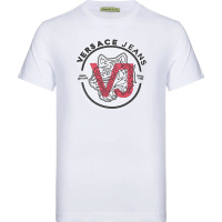 Versace JEANS 范思哲 男士LOGO图案棉质圆领短袖T恤 B3GTA71E 30134