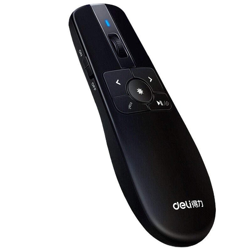 得力 空中鼠标飞鼠 可充电激光翻页笔 红光 2803 黑色