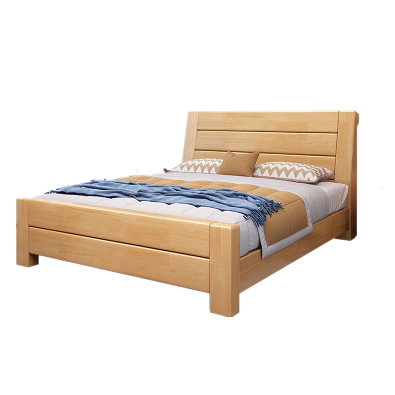 红棕色单人床(含棕垫)