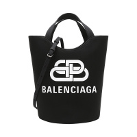 巴黎世家 BALENCIAGA 女士织物手提单肩斜挎包水桶包托特包M码 599332 2HH13