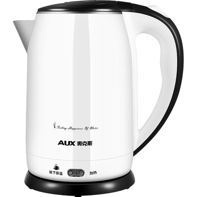 奥克斯(AUX) 电热水壶 304不锈钢烧水壶 保温三层防烫 HX-A6006 2L电水壶