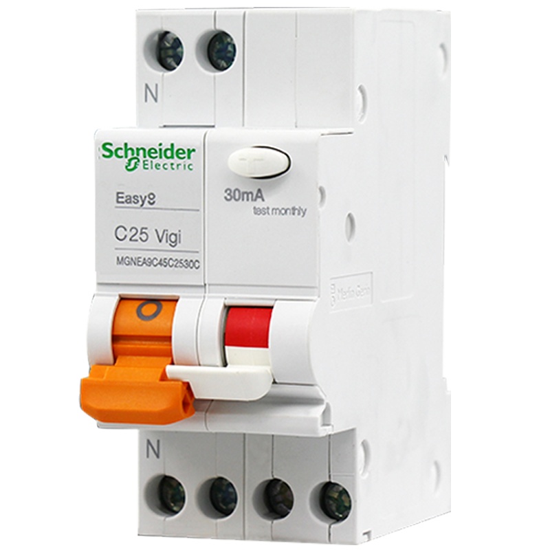 施耐德电气（Schneider Electric）漏电保护器 E9系列1P+N双进双出 DPN25A带漏保空气开关