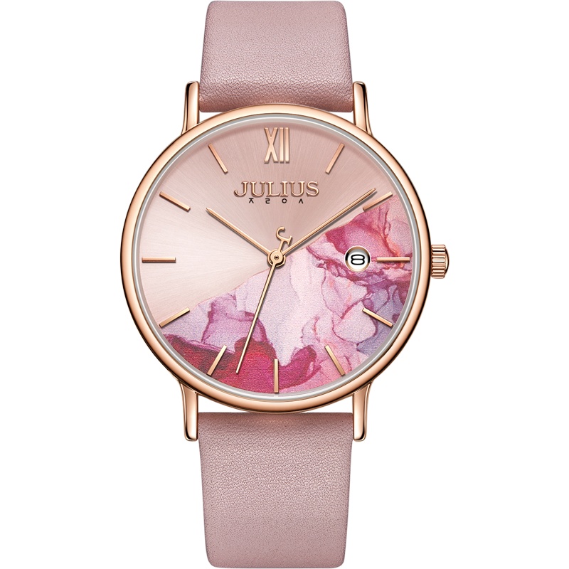 聚利时新款韩风潮流知性手表3D大表盘学生防水石英皮带女JA-1312