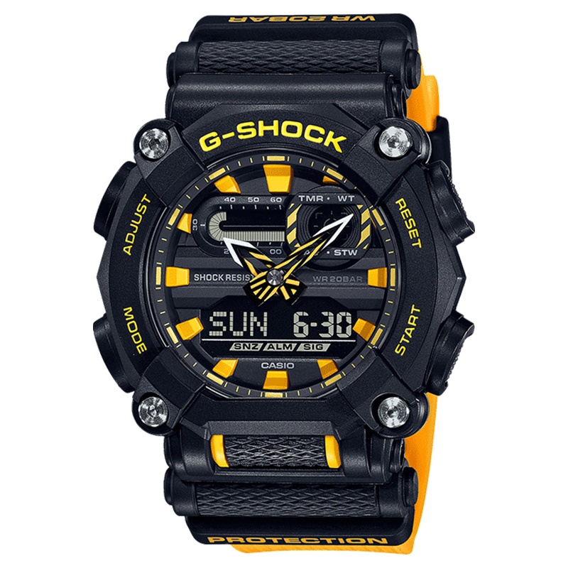 CASIO卡西欧 石英表 G-SHOCK系列男表防水防震运动男士手表GA-900C-1A4PR