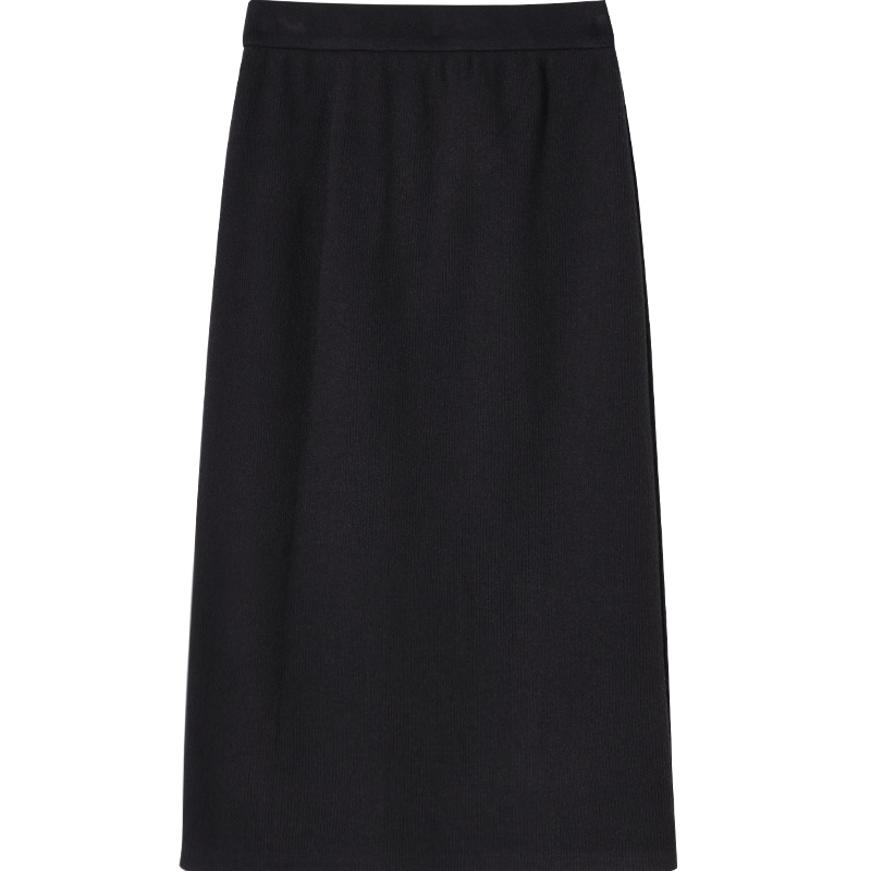 娅丽达女装2019秋季新款半身裙中长款女士纯色修身显瘦职业A字裙I7316