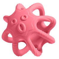 babycare婴儿牙胶0-3-6-12个月宝宝磨牙棒硅胶软可水煮咬咬胶 章鱼-圣托里尼红