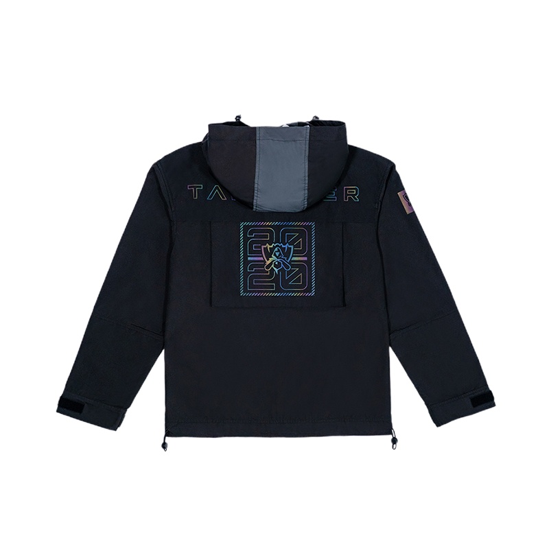 英雄联盟LOL 2020全球总决赛防风夹克 召唤师峡谷潮玩服饰 游戏周边 黑色 2XL