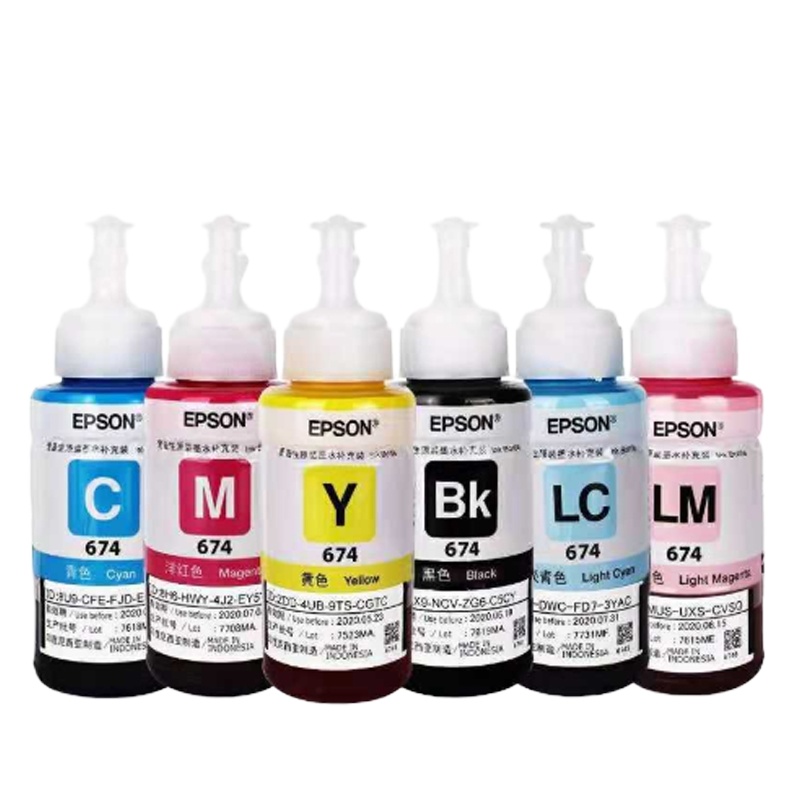 爱普生(EPSON)原装T674墨水适用L801 1800 850 810 805打印机 正品 T6743 洋红色墨水