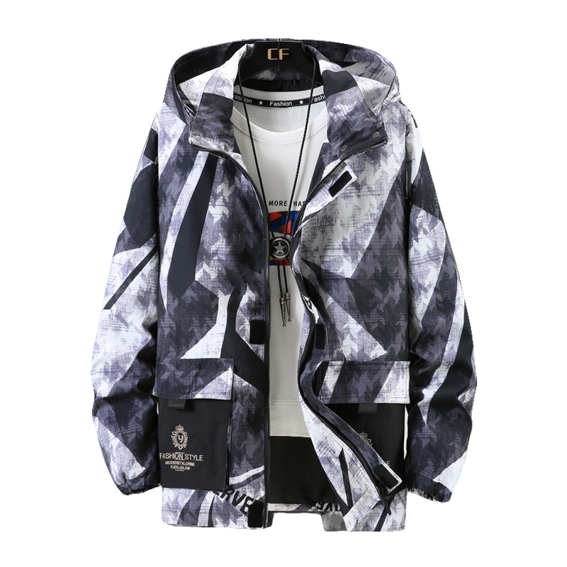 PMMP男胖子大码夹克春秋款韩版休闲百搭肥佬时尚特大码工装潮风衣外套