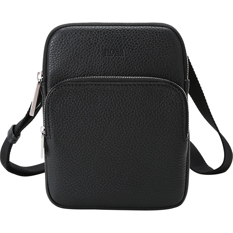 HUGO BOSS 雨果博斯 男士 皮革单肩斜挎包记者包 50445860
