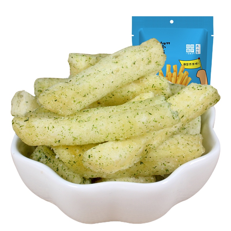 一品巷子 薯你所愿海苔芥末味薯条100g*5袋网红小吃休闲零食土豆条