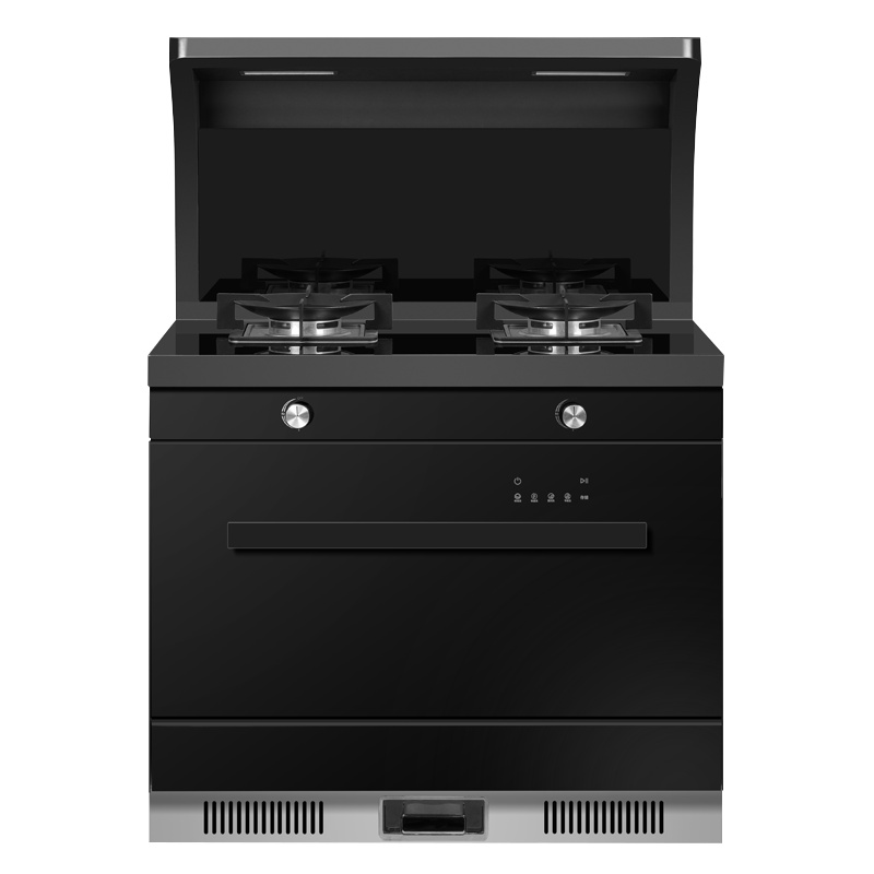 英国yukida集成灶一体灶家用洗碗机消毒柜电磁炉厨房下排油烟机DT27-T08天然气