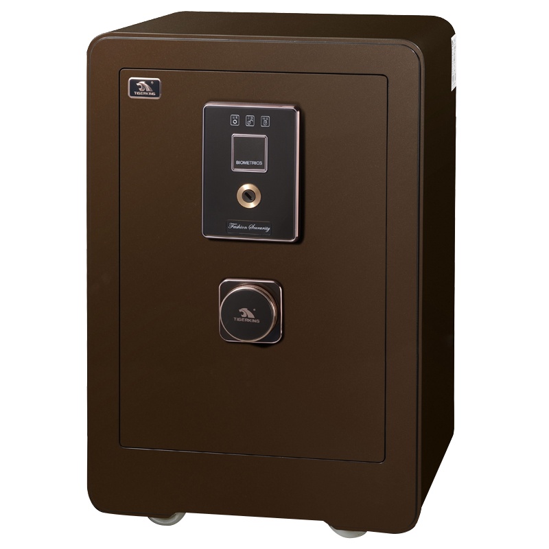 虎王保险箱3C系列翼虎指纹保险柜FDG-A1/D-65AZII咖啡色家用APP联网报警办公大型保险柜