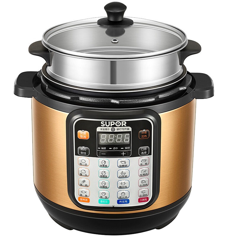 苏泊尔(SUPOR)电压力锅 蒸煮多用 一键排压 CYSB80YC10C-120 8L 8升电压力锅