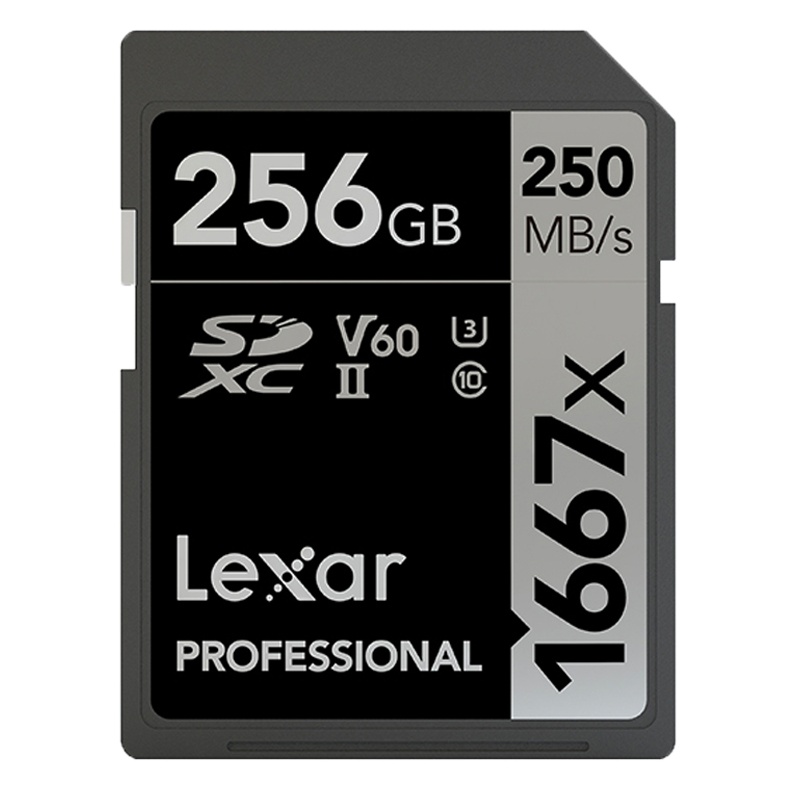 【免邮】雷克沙（Lexar）256G SD卡 1667X U3 V60相机存储卡 读250MB/s写90MB/s