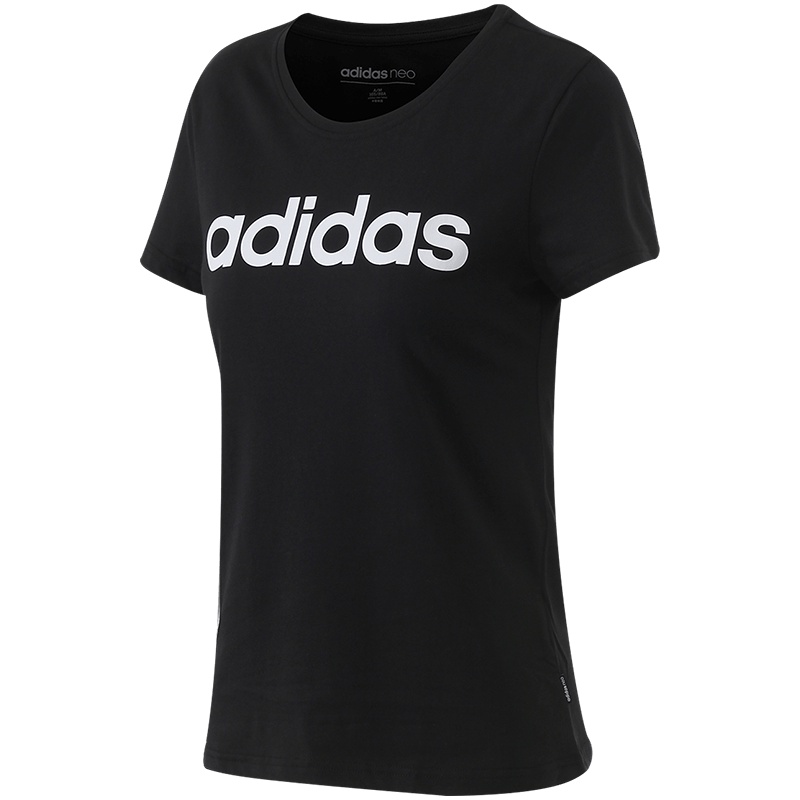 【自营】adidas阿迪达斯NEO女子短袖T恤休闲运动服CD2373 S CD2373黑色
