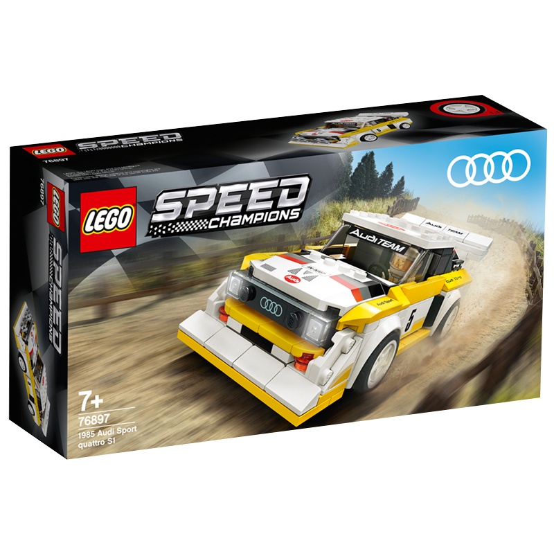 LEGO乐高赛车系列1985Audi Sport quattroS1赛车76897 男孩女孩7岁+汽车赛车模型 玩具积木
