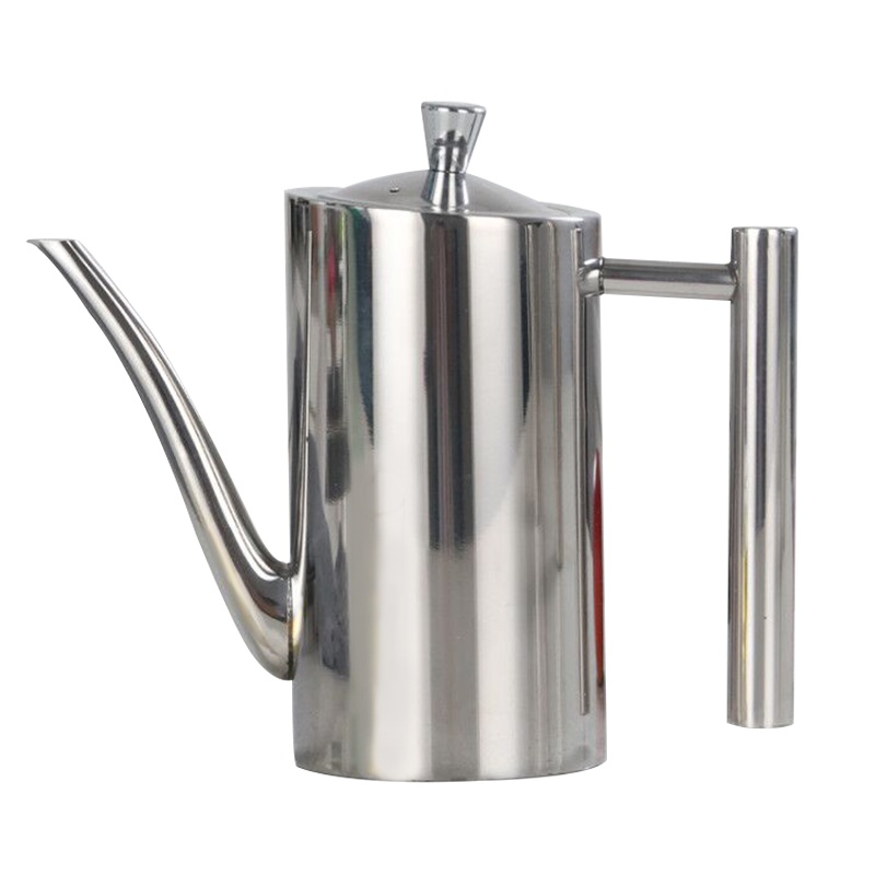 304不锈钢油壶油瓶控油大容量调料瓶家用加厚防漏防回流宽口防漏嘴油瓶醋瓶酱油瓶调料调味瓶 500ML