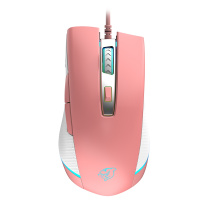 斗鱼(DOUYU.COM)DMG-700粉色 游戏鼠标 有线鼠标 RGB鼠标 有线电竞吃鸡 压枪FPS鼠标