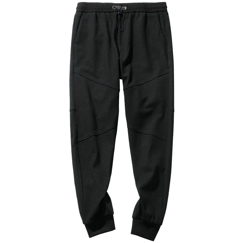 千纸鹤运动裤男2019新款青年时尚黑色小脚九分休闲裤90350