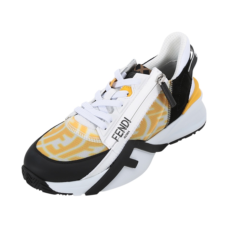 FENDI 女士织物等多种面料网面系带休闲运动鞋8E8035 AF69