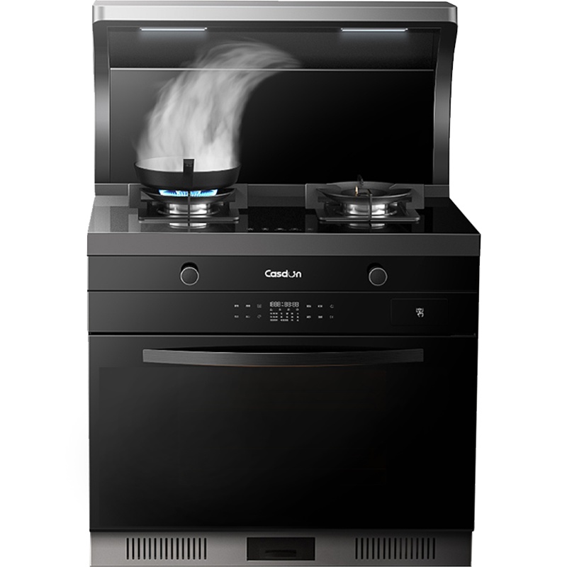 CASDON凯度 JJZT-IK6011EB-XE集成灶蒸烤箱一体机侧吸下排式抽油烟机燃气灶5.0千瓦大火星级天然气接口