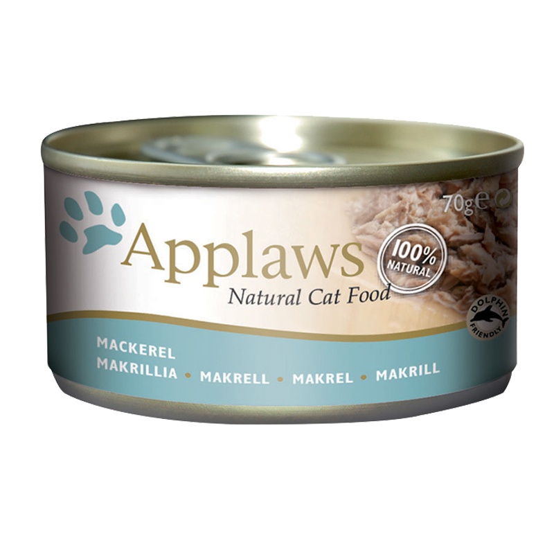 爱普士猫罐头 英国Applaws 成猫用鲭鱼口味猫咪营养湿粮零食罐头70g