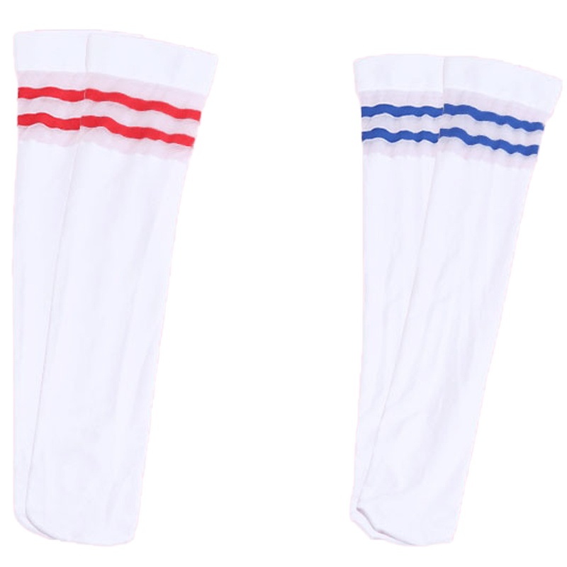 乐可爱两双装儿童中筒袜女童长筒袜过膝夏款薄款女童中筒高筒长袜子学生袜丝袜学院袜