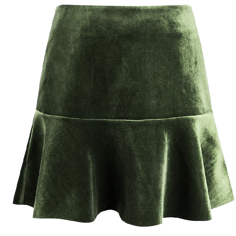 新款拉夏贝尔秋冬新款半身短裙淑女chic鱼尾裙a字裙打底裙女10015481