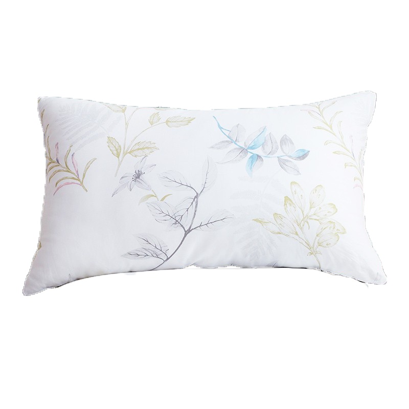 梦洁家纺 玻尿酸磨毛印花亲肤羽绒枕 两只装 48*74*26cm