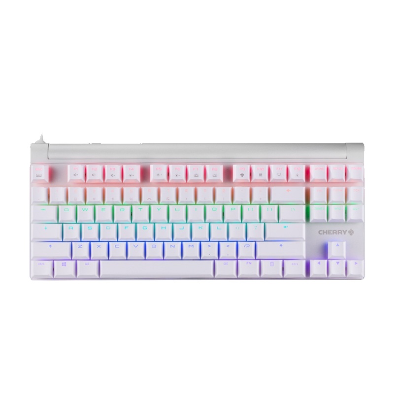 樱桃（CHERRY）旗舰店 MX Board 8.0 电竞游戏RGB 背光机械键盘87键 背光游戏机械键盘白色红轴