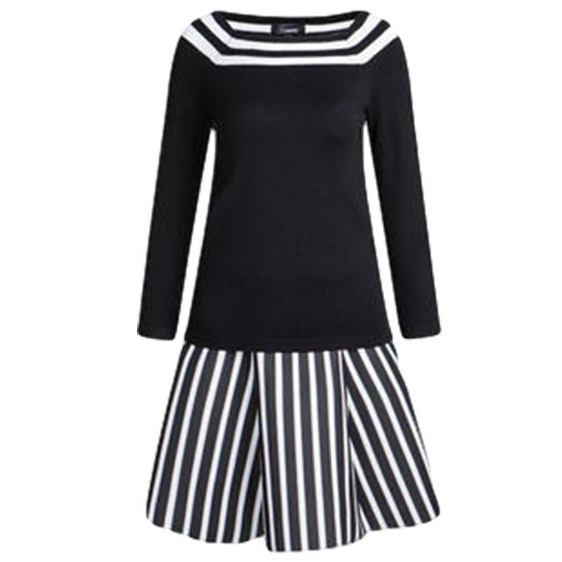 【福利款】拉夏贝尔黑色T恤半身裙套装