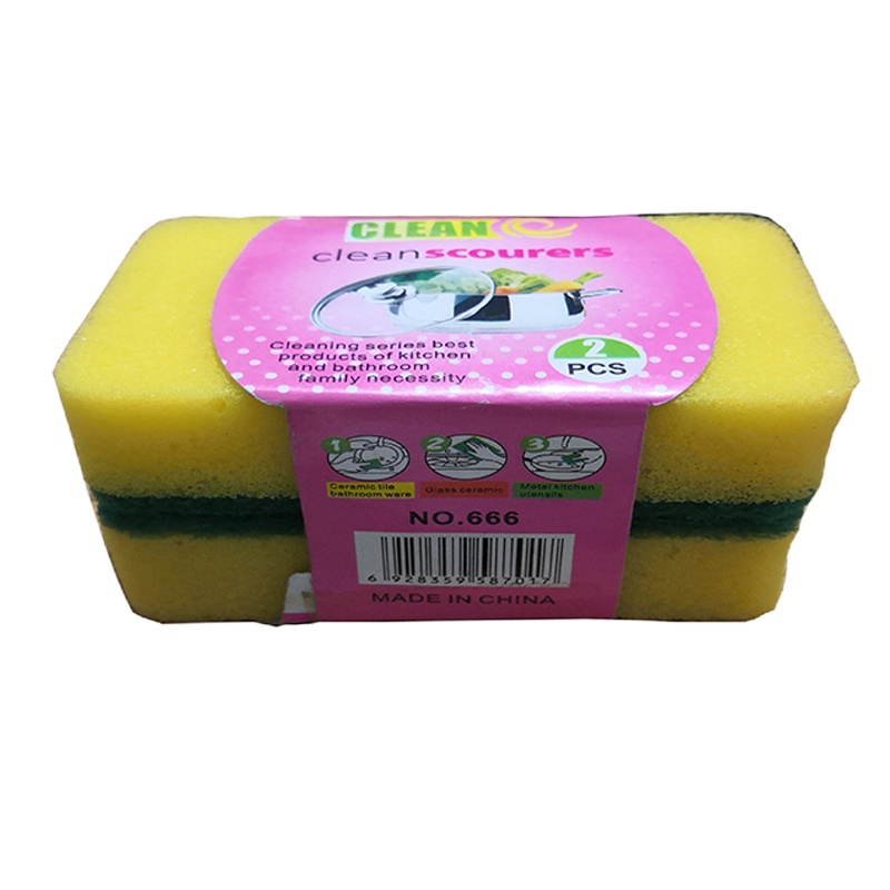 津草堂(JINCAOTANG) LH 家用洗碗布 海绵擦百洁布 多用途百洁布洗碗巾抹布 2片/捆 2包装