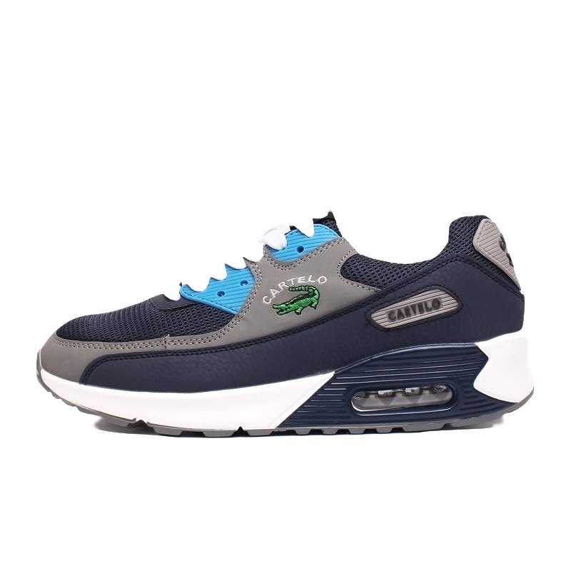 卡帝乐鳄鱼(CARTELO)夏季网面透气男士休闲鞋韩版百搭运动旅游鞋子潮流