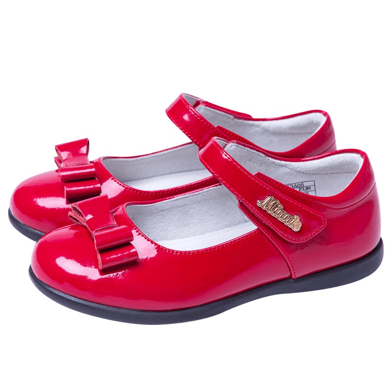 迪士尼女童鞋小公主软底单鞋2019真皮女孩洋气小学生黑皮鞋女韩版